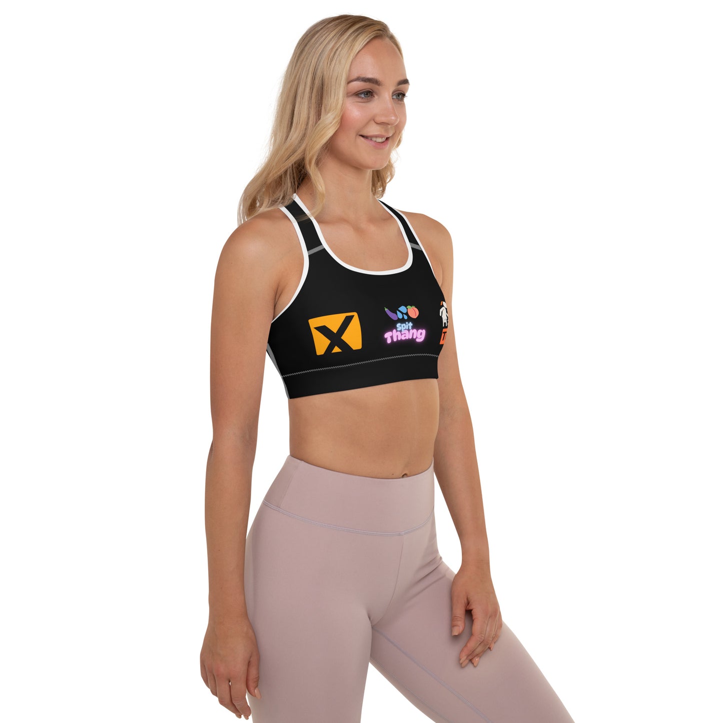 🎀Hawk Tuah Women’s Black Padded Sports Bra – Stylish Comfort & Support for Every Workout!💃 - Hawk Tuah