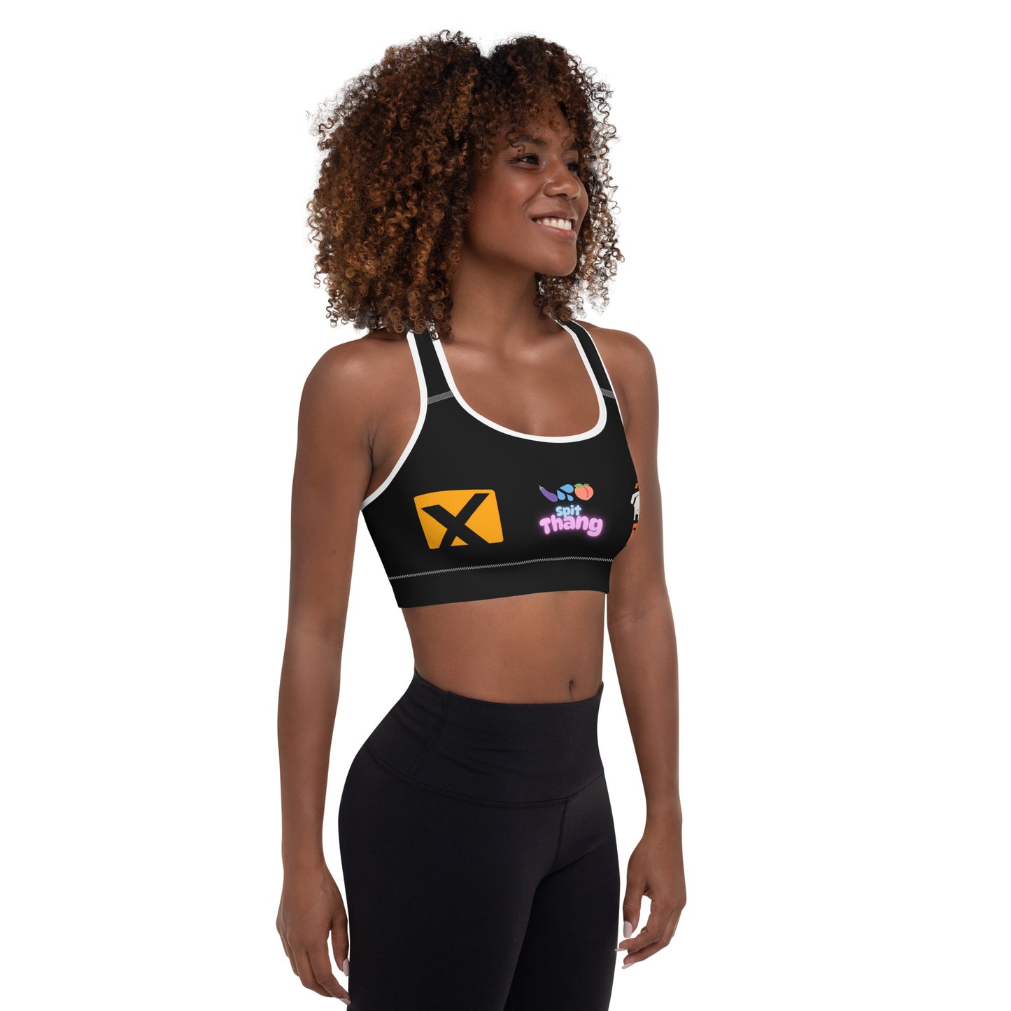 🎀Hawk Tuah Women’s Black Padded Sports Bra – Stylish Comfort & Support for Every Workout!💃 - Hawk Tuah