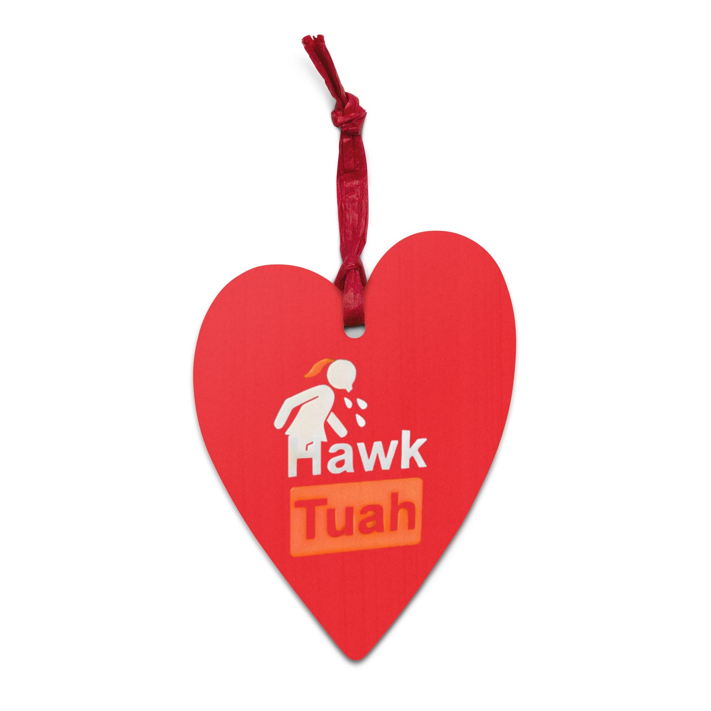 Red Hawk Tuah Wooden Magnetic Ornament🪵– Timeless Elegance for Your Home💦🏠 - Hawk Tuah