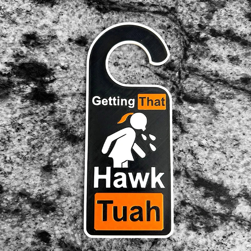 Hawk Tuah Spit On That Thang Door Handle Hook Funny Door-knob Hanger