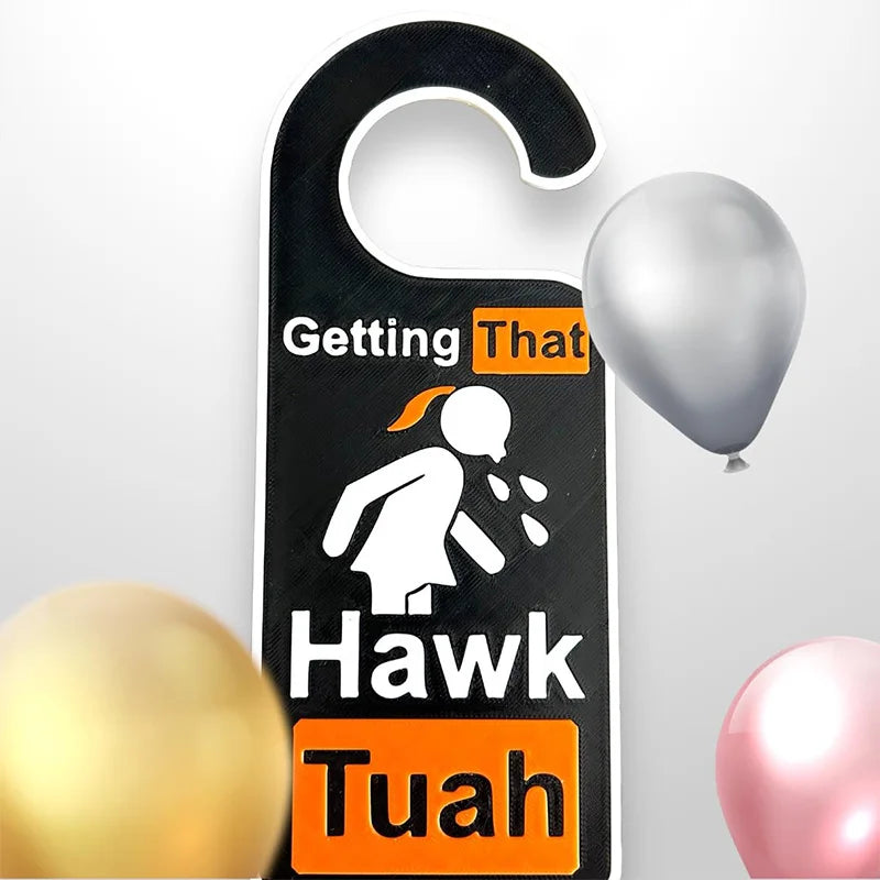 Hawk Tuah Spit On That Thang Door Handle Hook Funny Door-knob Hanger