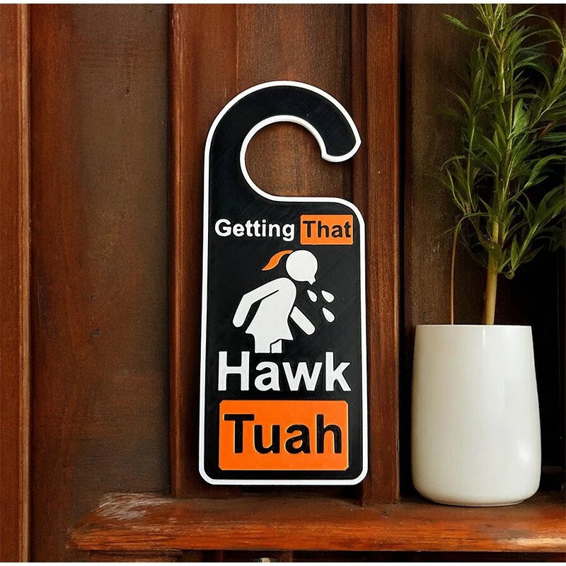 Hawk Tuah Spit On That Thang Door Handle Hook Funny Door-knob Hanger