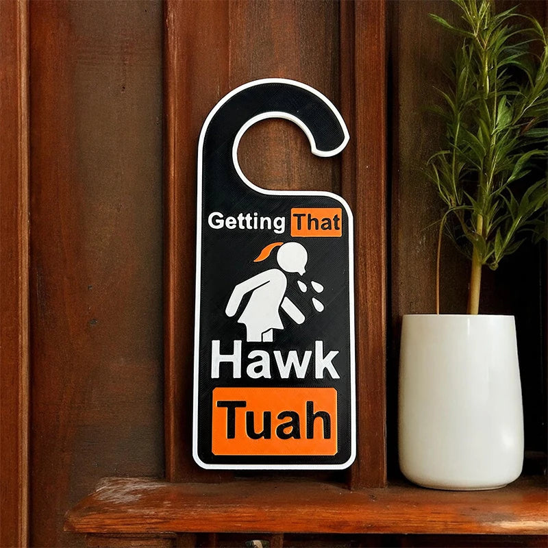 Hawk Tuah Spit On That Thang Door Handle Hook Funny Door-knob Hanger