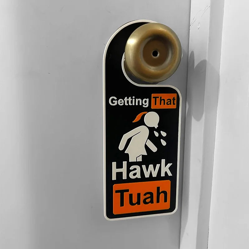 Hawk Tuah Spit On That Thang Door Handle Hook Funny Door-Knob Hanger